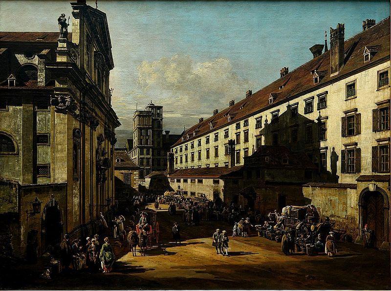 Bernardo Bellotto Die Dominikanerkirche in Wien oil painting image